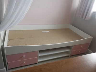 SINGLE HAB MALIBU KIDS PINK CABIN BED UK