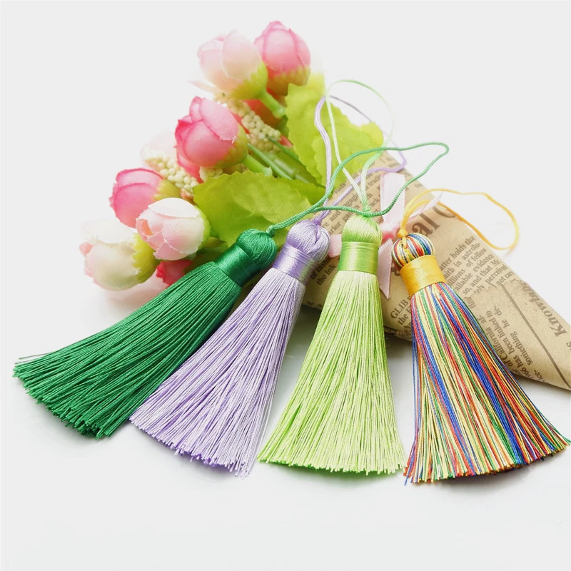 3'' льда шелк кисточки лот отделки ключ Chian подвеска ювелирных изделий делает DIY кисточки - Изображение 4 из 4