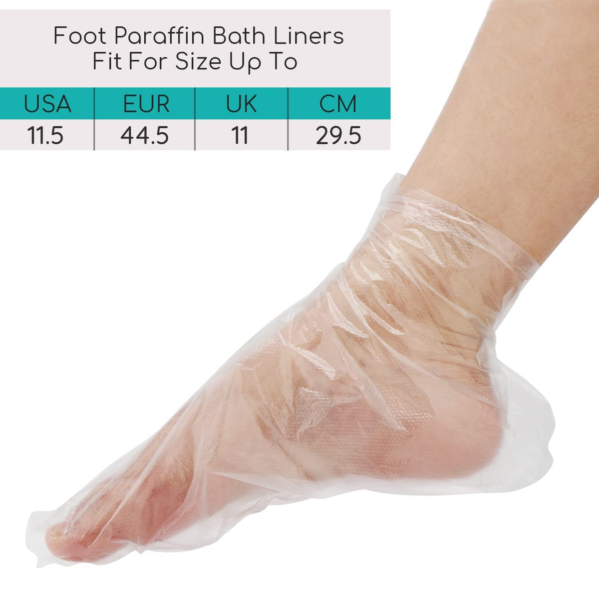 100pcs Disposable Clear Plastic Foot Covers, Unscented PE Moisturizing Socks For Foot Care, Pedicure Tools For Hands & Feet Hydration – Buy The Best Products In The Online Store - Foto 4