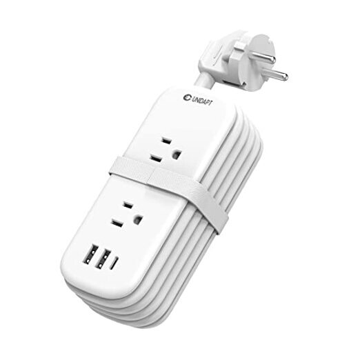 Power Strip with USB Ports,  Extension Cord Multiple Outlets, 4 EU Power Strip