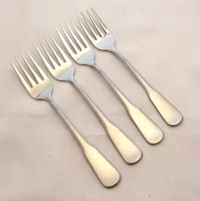 Oneida Colonial Boston Salad Forks Stainless Steel Satin Handle New Set of Four