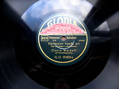 1055/CLAIRE WALDOFF-Hermann heeßt er-Kannst du mir denn-TOP ZUST 78rpm Schellack