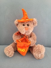 Halloween Bear Plush 8" in Witch Costume Stuffed Animal 2007 Animal Adventure