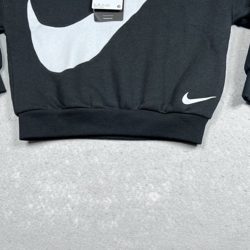 Nike Sweatshirt Girls Size 6 Black Logo Pullover Crew Neck Long Sleeve Graphic - Picture 4 of 11