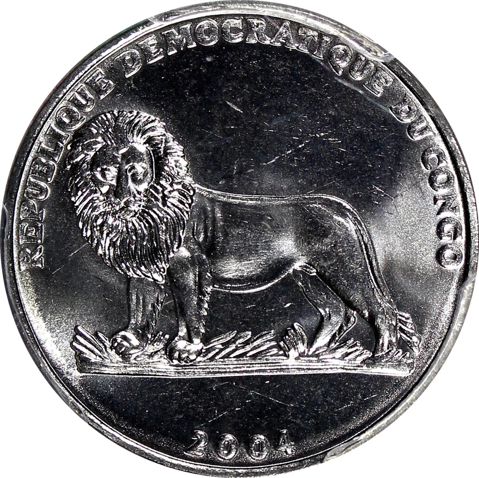 Congo-Democratic Rep.2004 1 Franc Pope John Paul II PCGS MS64 TOP GRADE KM157(1) - Image 4 of 4