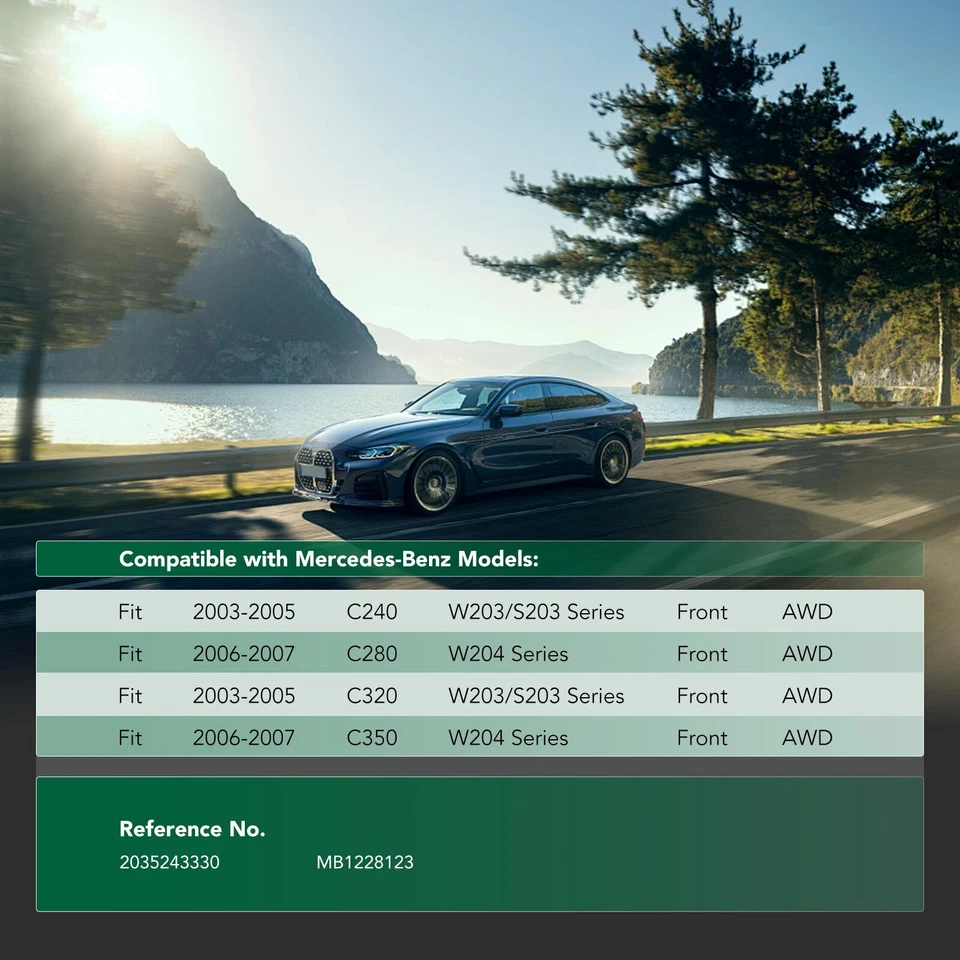 Protector contra salpicaduras motor delantero para Mercedes-Benz W203 C240 C320 W204 C280 C350 AWD Foto 2 de 4