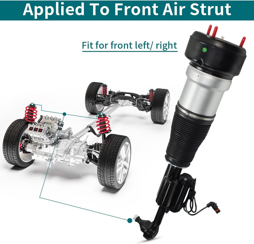 Pair Front Air Suspension Struts For 4Matic Mercedes W221 S500 S550 ...