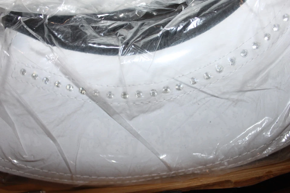 Weisse Hufglocken Lack mit Strass Telde Gr. L 2 Paar - Bild 3 von 3