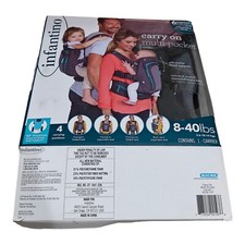 Infantino Carry On Active Baby Carrier Gray 8-40 Lbs