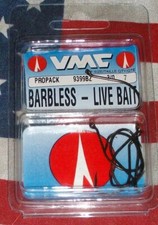 VMC 3/0 Barbless Live Bait Fishing Hooks 9399...