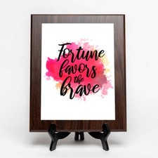 Fortune Favors The Brave Decorative Wall Plaque Full Color 