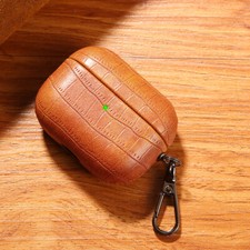 For Apple AirPods Pro 4 3 2 Case Crocodile Pattern Leather Bumper Protect Cover