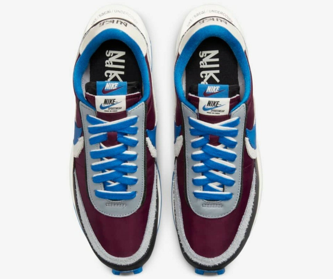 SACAI X NIKE Nike x Sacai x Undercover LD Waffle Night Maroon Team Royal Size UK7