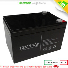 BATTERIA RICARICABILE PIOMBO 12 Volt 14Ah 14 Ah ERMETICA CICLICA BICI ELETTRICA