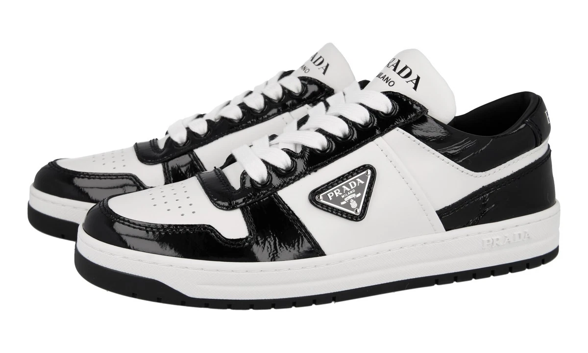 PRADA Leder Downtown Sneaker - 1E792M - Weiss - NEU