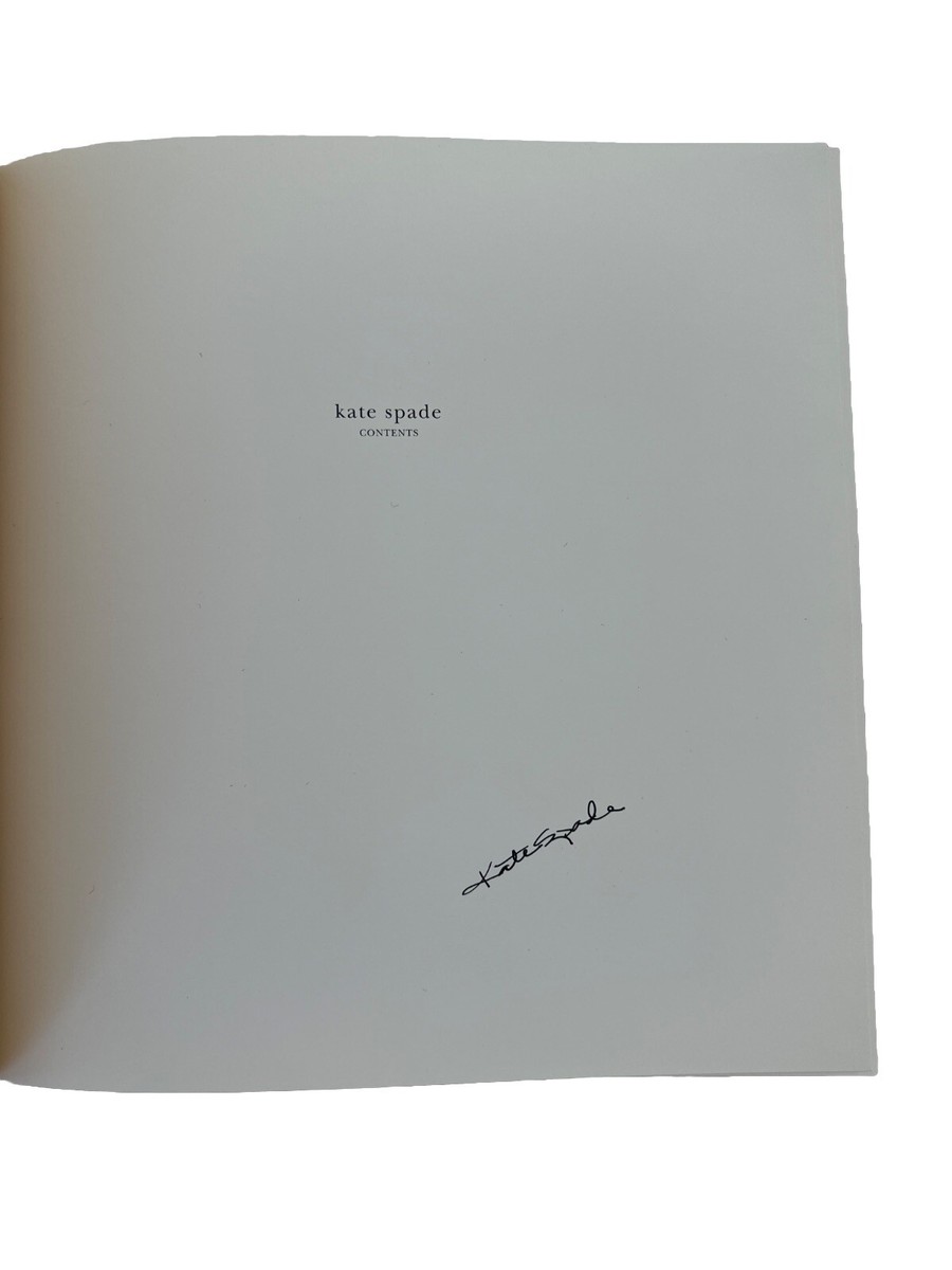Kate Spade Contents Hardcover Book #819 w/Felt Bag, Signed