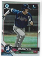 GREYSON JENISTA 2019 BOWMAN CHROME DRAFT REFRACTOR ROOKIE BRAVES S4