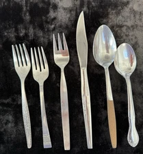 Made In Japan 6 Pieces Mixed Patterns Stainless Flatware Cutlery