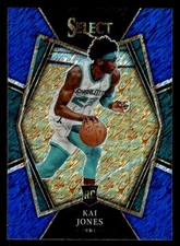 2021-22 Panini Select #183 Kai Jones Blue Shimmer Prizm Rookie HORNETS