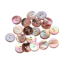 20Pcs Natural Pearl Shell Button, 11.5mm 2 Hole Mother of Sewing Button, Purple
