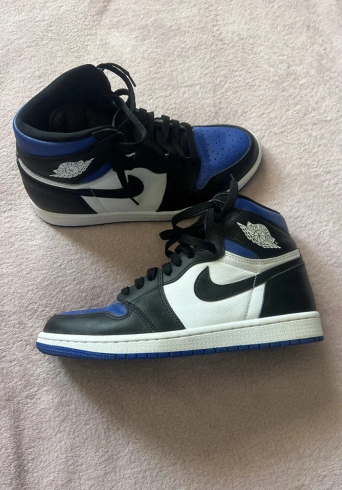 Nike Air Jordan 1 Retro High Royal Toe Mens Basketball Shoes Trainers Size UK 7, photo 1 of 5