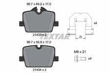 BREMSBELAGSATZ  FÜR 3 (G20, G80, G28), 3 TOURING (G21, G81) - TEXTAR 2143301