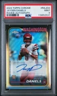 2024 Topps Chrome Jayden Daniels Rookie Variation RC Auto #RA-JDA PSA 9