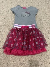 Hello Kitty Skirt And Shirt Set Size 6 Pink And Grey Rhinestone Tutu Skirt