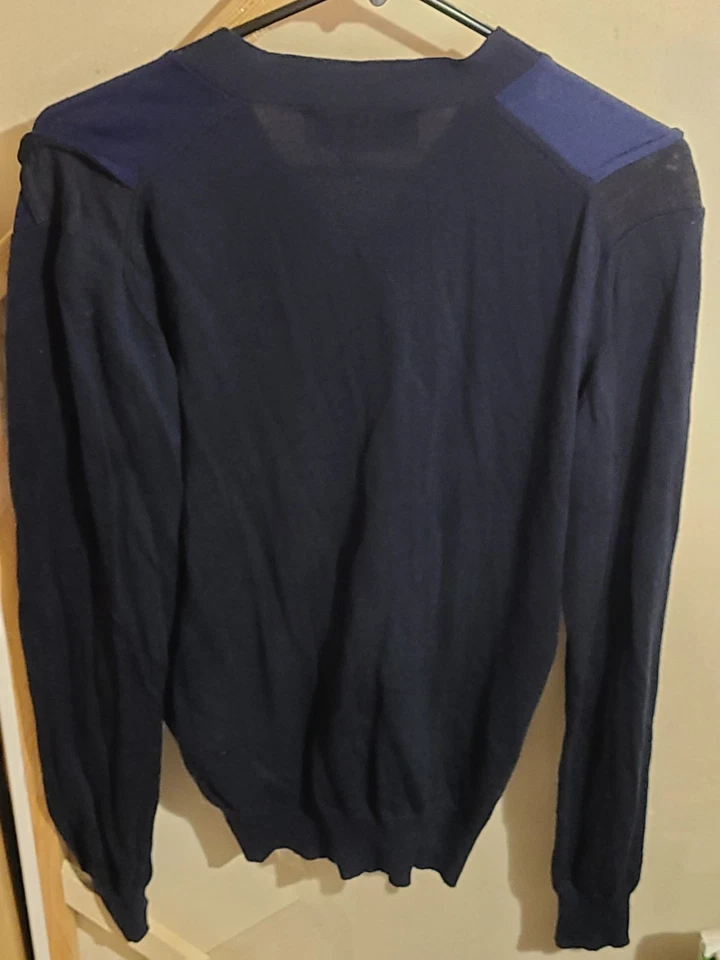 Cárdigan Comme Des Garcons Pour Homme Lana Cuadros Negro Azul Talla M Japón Foto 2 de 4