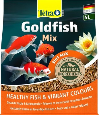 Tetra Pond Goldfish Mix Hauptfutter Mischung Flocken Goldfische Gartenteich 4 L