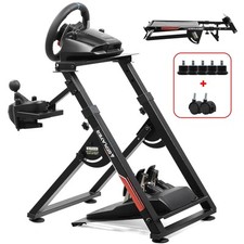 GTPLAYER Racing Wheel Stand   Fits Logitech  Thrustmaster, Shifter Mount, Black