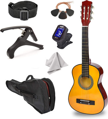 30'' Left Handed Wood Guitar with Case and Accessories for Kids/Girls/Boys/Teens/