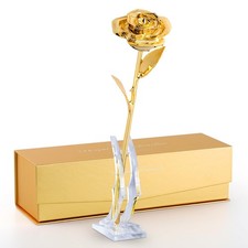 24K Gold Dipped Real Rose   Handpicked Real Rose Preserved in 24K Gold   Eleg...
