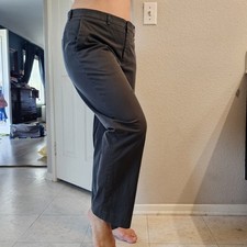 Women's Stylish Cute Express Pinstsripe Black Dress Pants 33/30