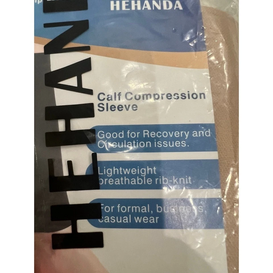 HEHANDA Calf Compression Sleeves 20-30mmHg Firm Graduated Support Nude Skin 3XL - Image 3 of 4