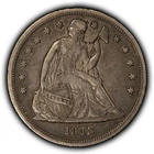 1843 $1 Seated Liberty Silver Dollar - PQ XF Coin - SKU-B5832