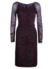 Dolce and Gabbana D&G black polka dot silk chiffon dress IT46 UK12 US8 EU38