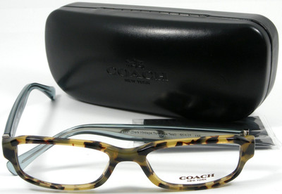 COACH HC 6083 5357 Vintage Tortoise /Crystal Teal Eyeglasses Frame 50-17-135 New