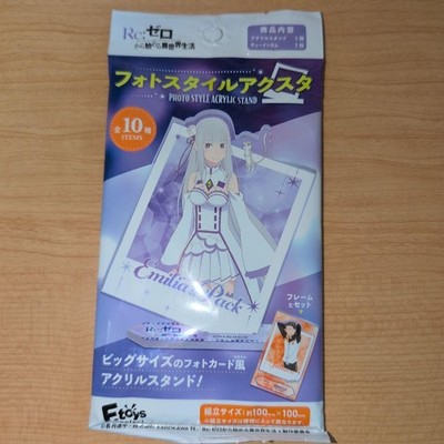 Re:Zero Photo Style Acrylic Stand Emiilia Subaru Random 100mm x 100mm Used