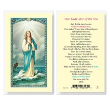Our Lady Star of The Sea Laminated Holy Prayer Card Catholic Stella Maris