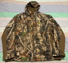 TIDEWE  Next Camo G2 Brown Full Zip Soft Silent Safety Hunting Jacket Sz:XXL