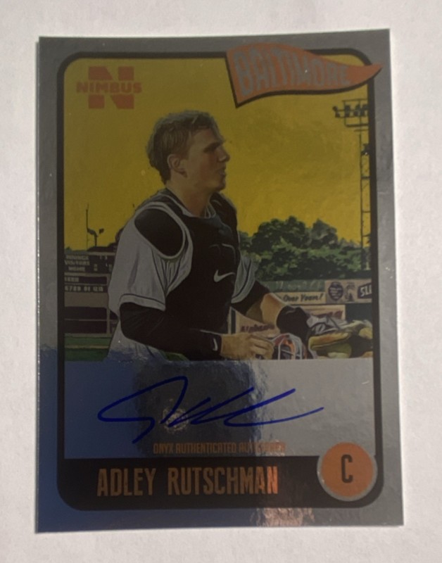 Onyx 2020 Nimbus Adley Rutschman Baltimore AUTO /325 Baseball On Card #NAAD MLB