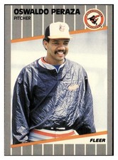 Oswald Peraza 1989 Fleer #615 Baltimore Orioles VTG Baseball *340