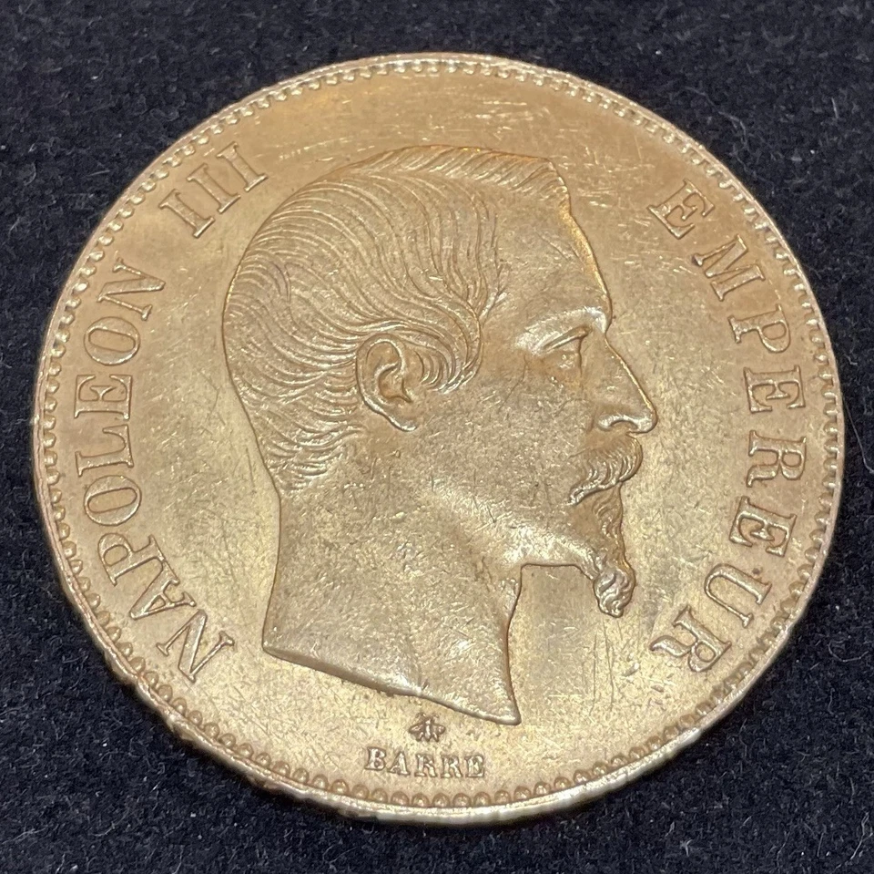 100 Francs Napoléon III 1858 BB - Tête Nue - Or - RARE - Photo 1/2