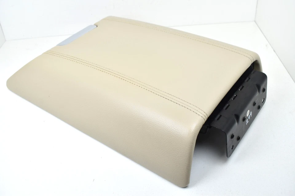 Lincoln Navigator 2003-2006 consola delantera cuero beige reposabrazos tapa OEM Foto 3 de 4