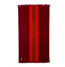 Vintage Yves Saint Laurent Fieldcrest Towel Striped Orange Stripe 1970s YSL