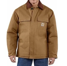 Carhartt Firm Duck Insulated Loose Fit Brown Traditional Coat C0003 Men’s 3XL