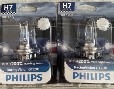 Philips RacingVision GT200 H4 H7 Halogen bis zu 200% mehr Licht Glühbirnen 12V
