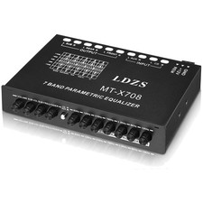 Car Audio Equalizer with 7 EQ Bands Subwoofer Control