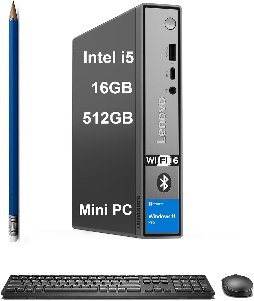 Lenovo Thinkcentre Neo 50Q Gen 5 Tiny Business Desktop (Intel 8